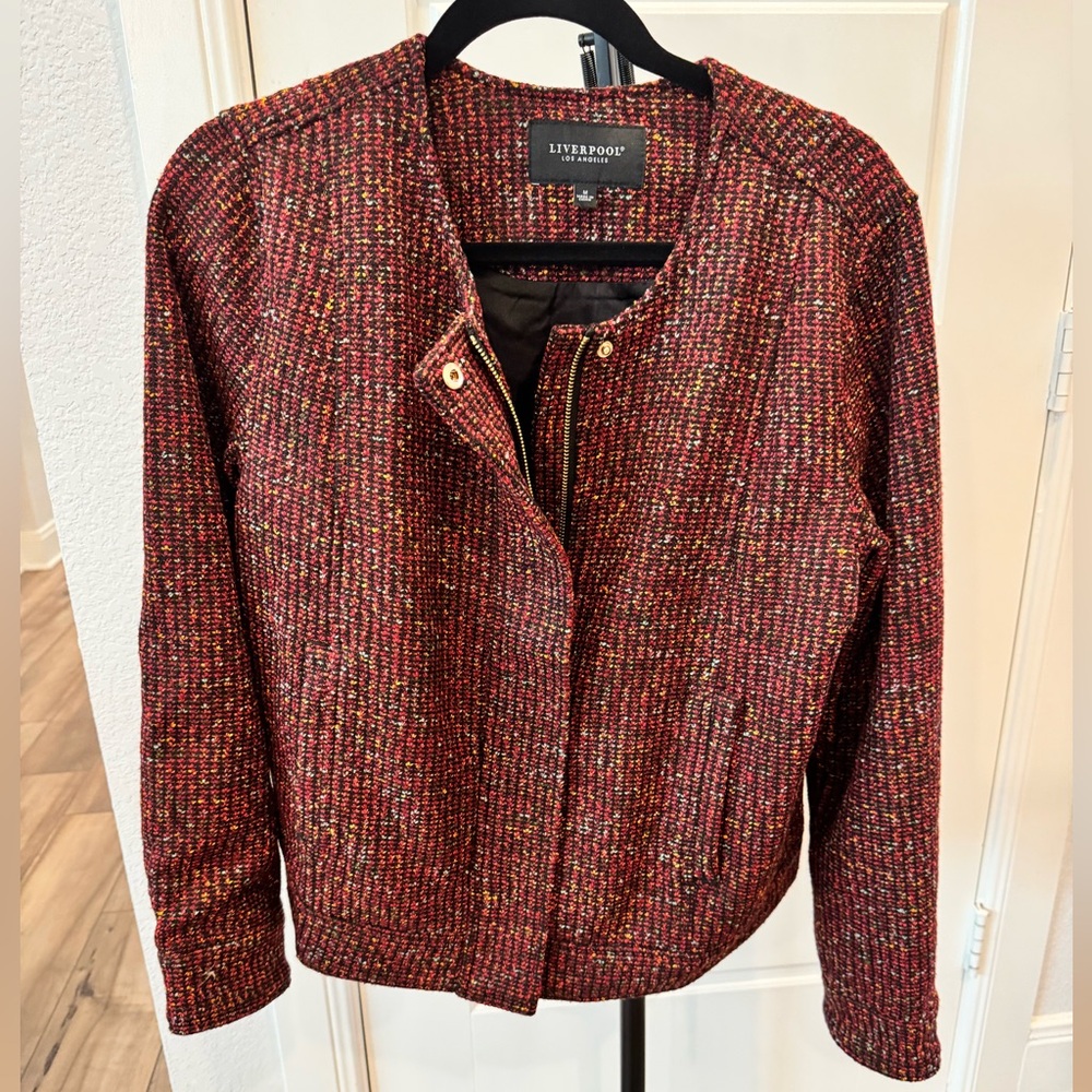Liverpool Women's Vibrant Red Tweed Blazer